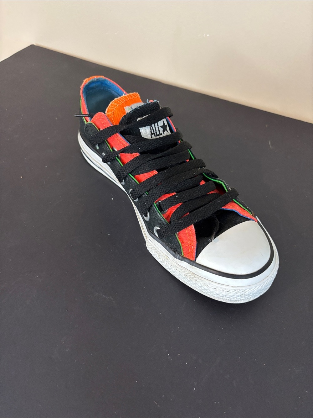 Converse Black Double Flap Low All Star Unisex Sneakers M5 W7